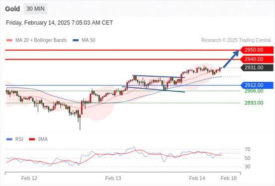 【XM Group】:2025年2月14日欧洲开市前,每日技术分析(图1) 【XM Group】:2025年2月14日欧洲开市前,每日技术分析(图1)