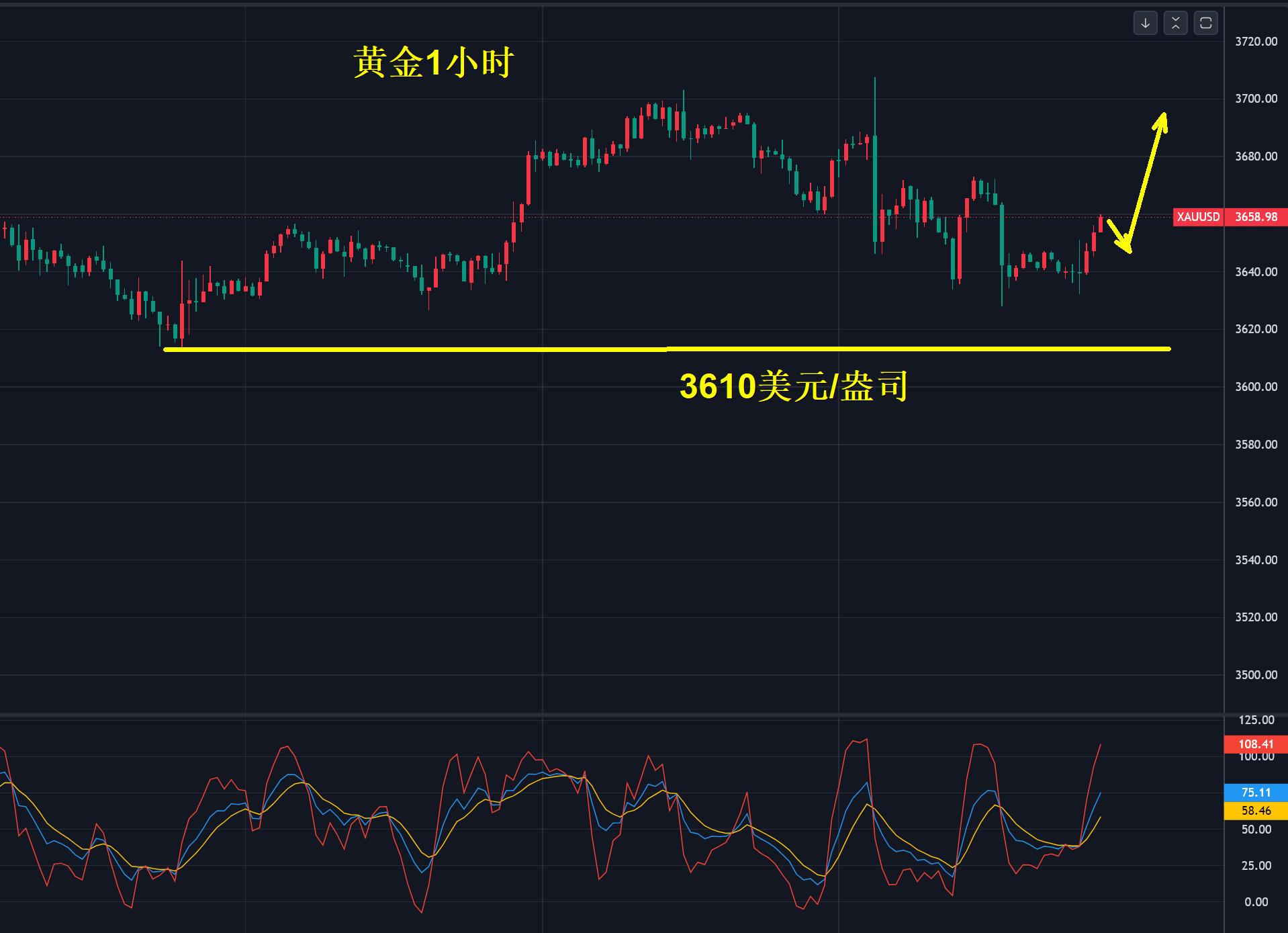 【XM外汇决策分析】：黄金，3650多！(图1)