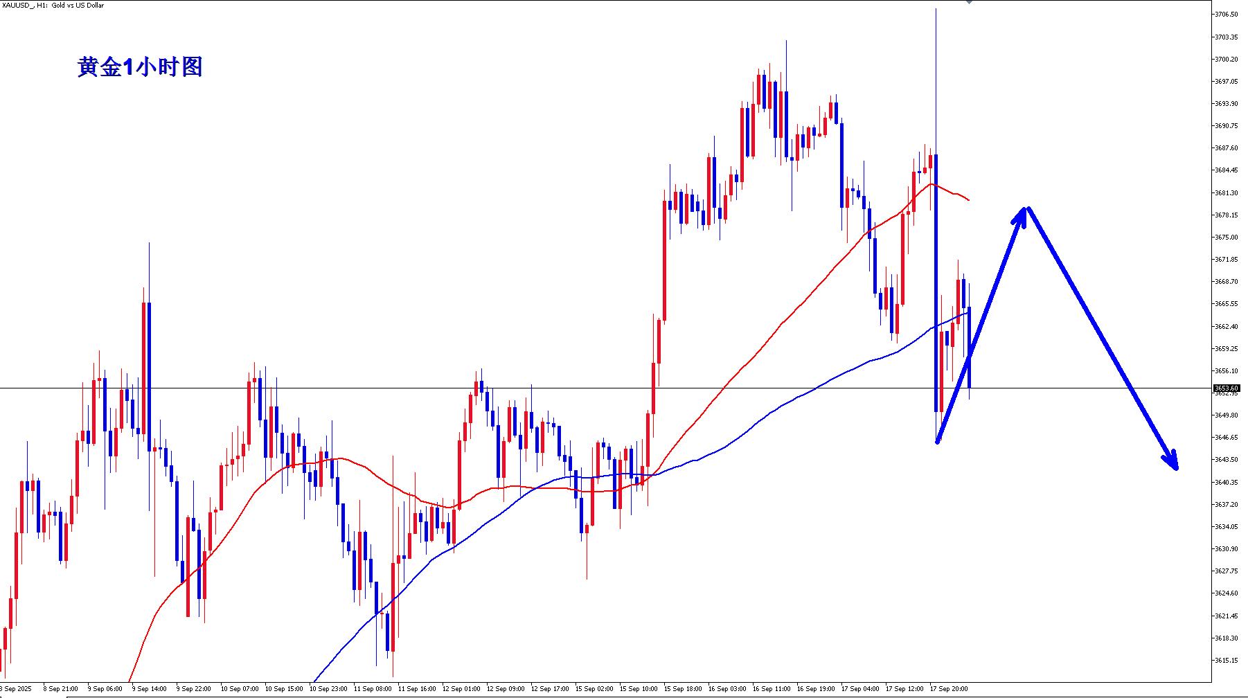 【XM Group】：黄金消息已兑现，早盘反弹空！(图1)
