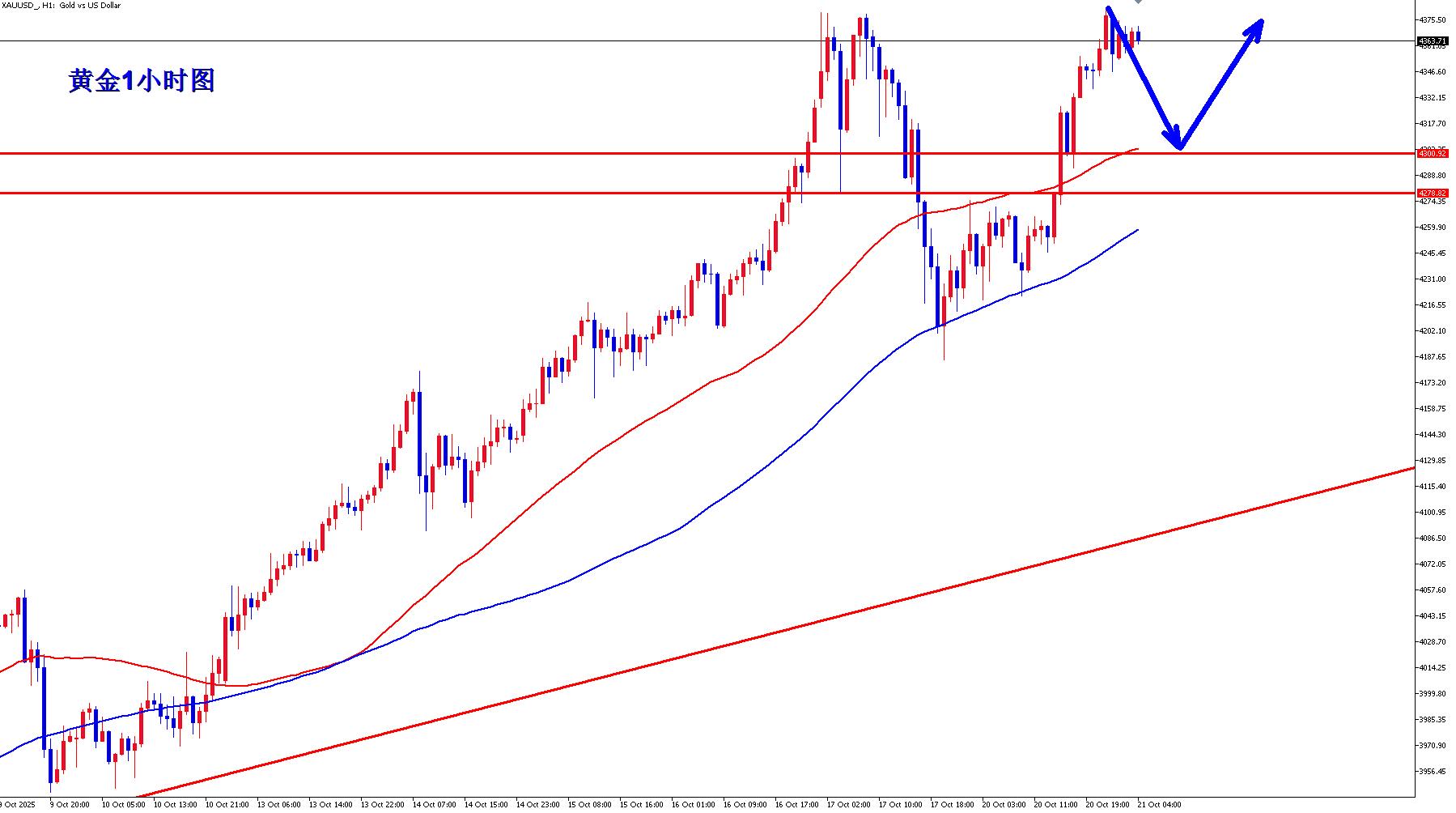 【XM外汇官网】：黄金多头继续创新高，早盘回落继续多！(图1)